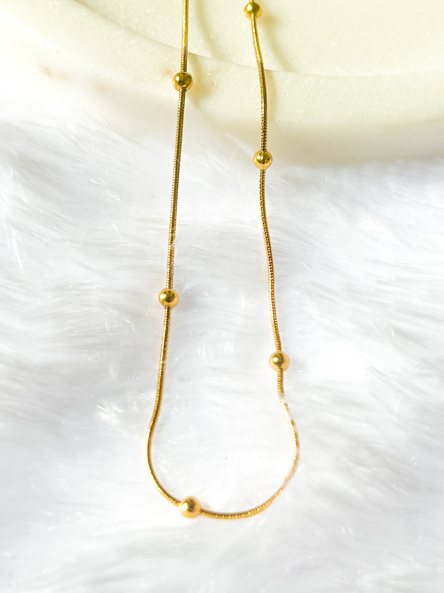 Stainless steel Gold Plated Simple Necklace