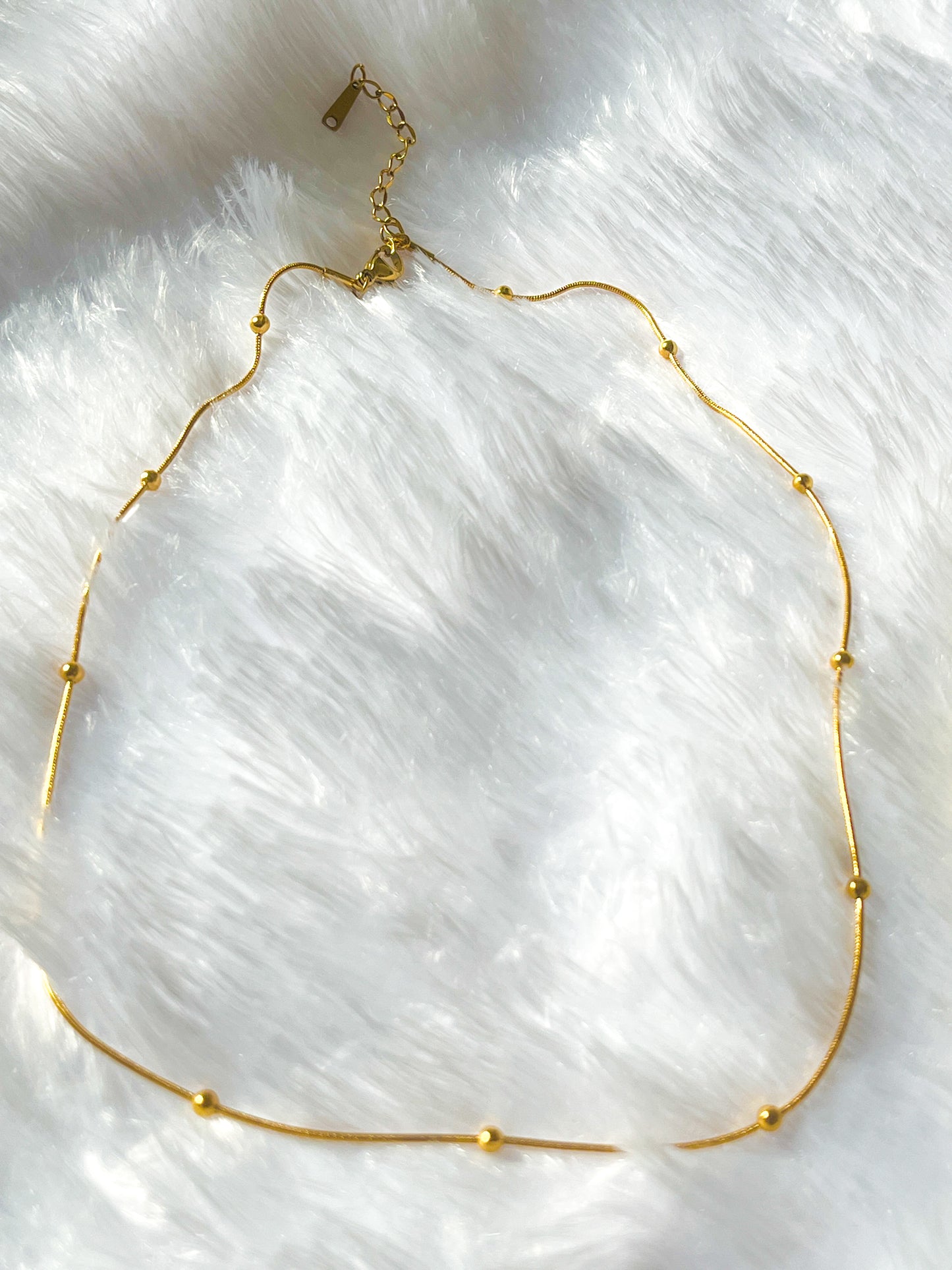 Stainless steel Gold Plated Simple Necklace