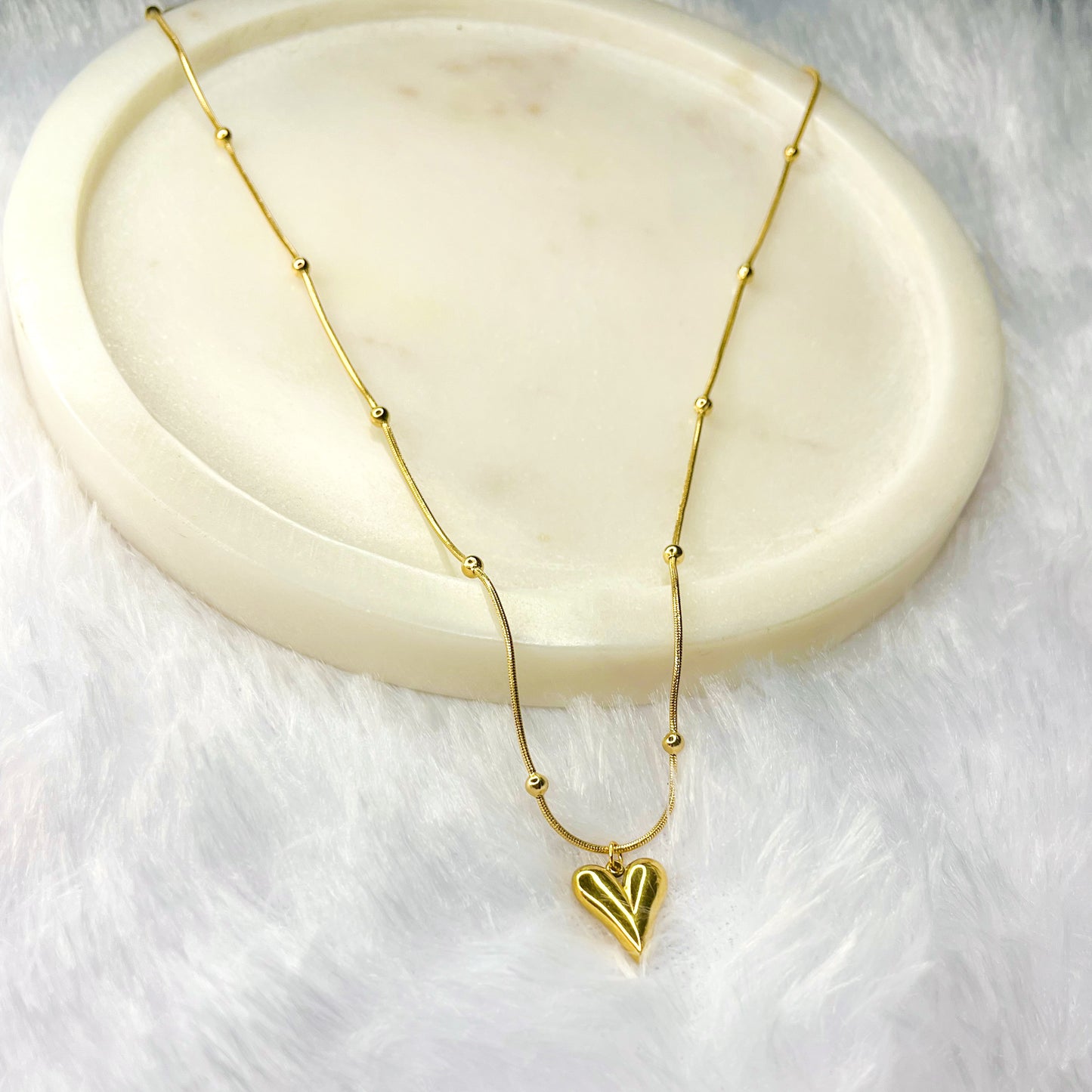 Stainless Steel Cute Heart Necklace