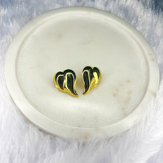Stainless Steel Anti Tarnish Heart Hoops Earring