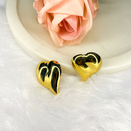 Stainless Steel Anti Tarnish Heart Hoops Earring