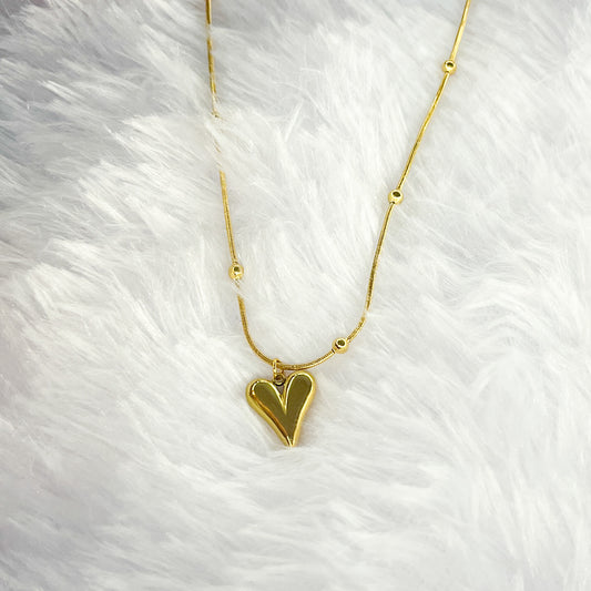 Stainless Steel Cute Heart Necklace