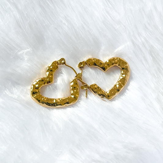 Stainless Steel Anti Tarnish Heart Hoops Earring