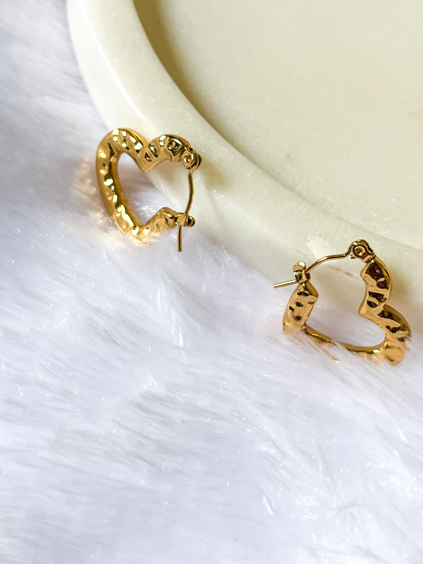 Stainless Steel Anti Tarnish Heart Hoops Earring