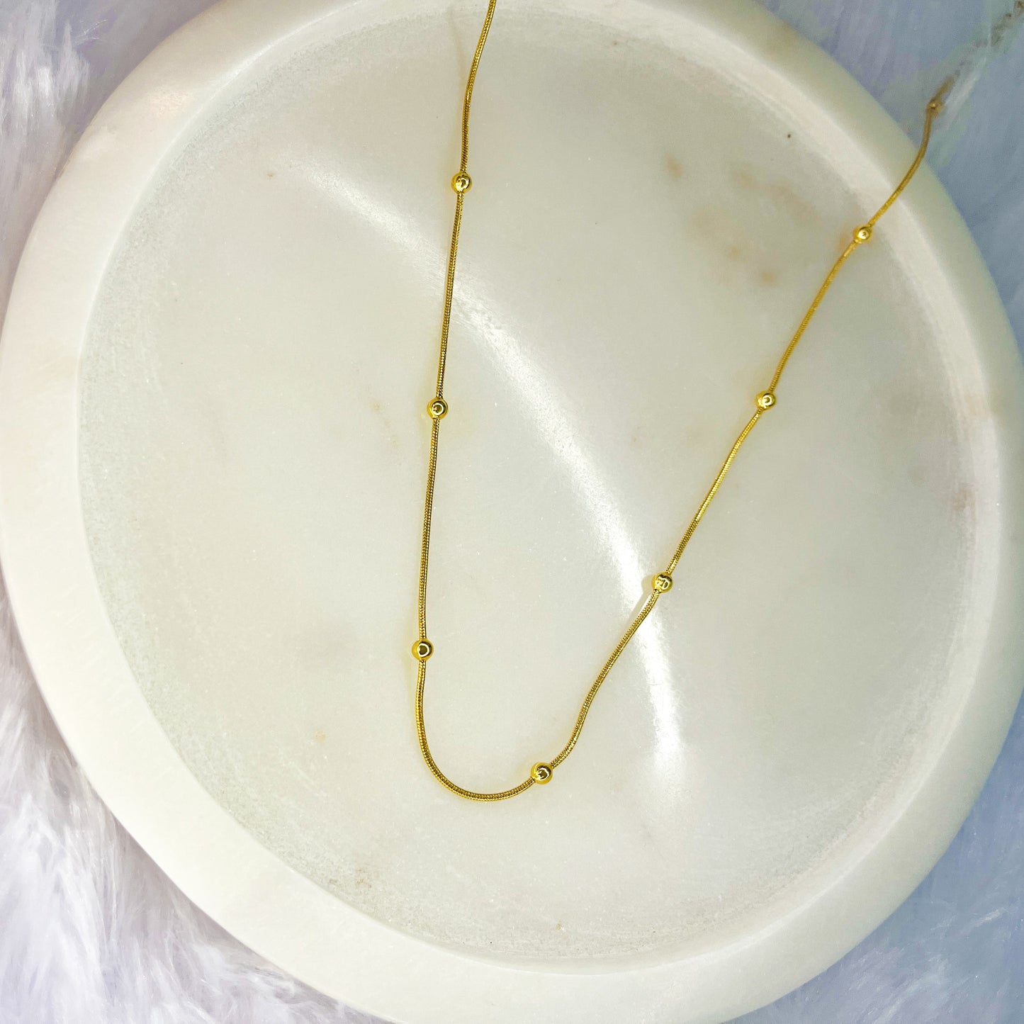 Stainless steel Gold Plated Simple Necklace