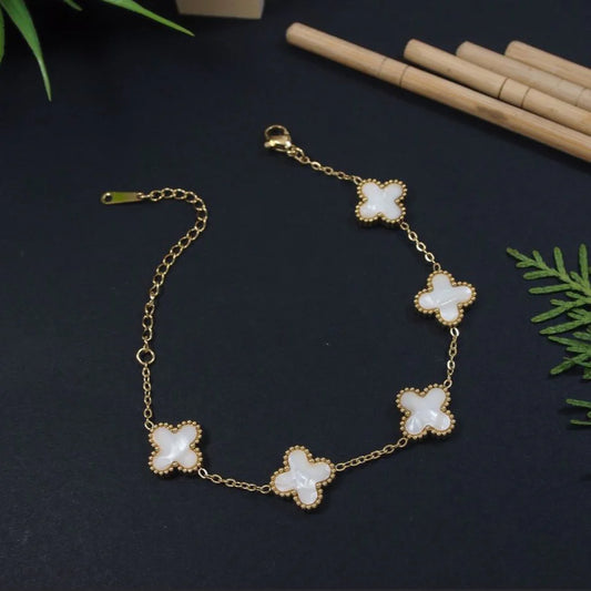 Stainless Steel Clover Bracelet