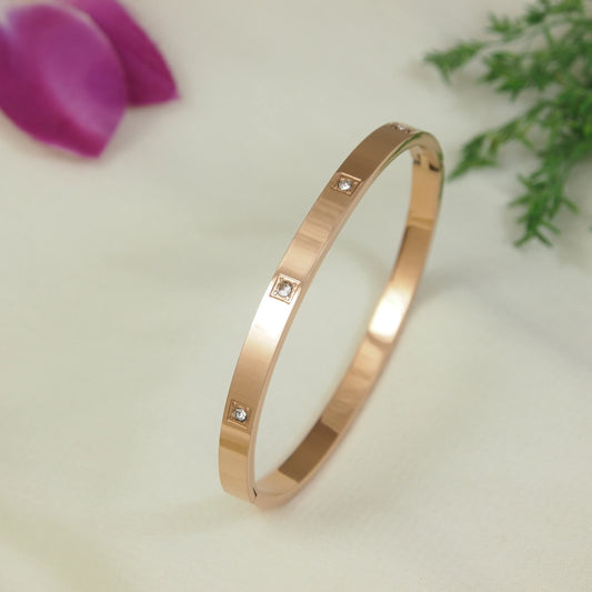 Stainless Steel Cubic Zirconia Kada