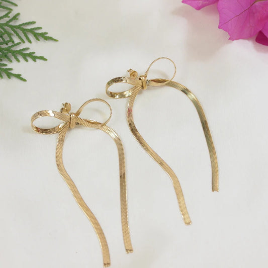 Stainless Steel Bow Earring