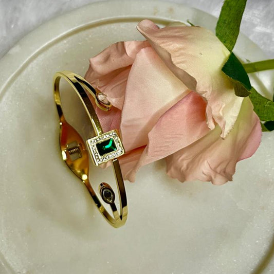 Stainless steel Cubic Zirconia Kada